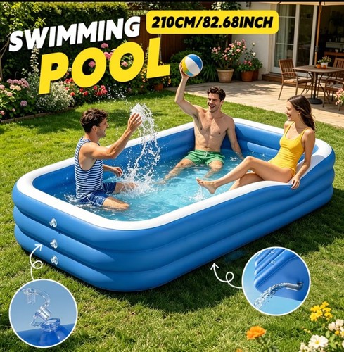 7ft inflatable family swimming - family,